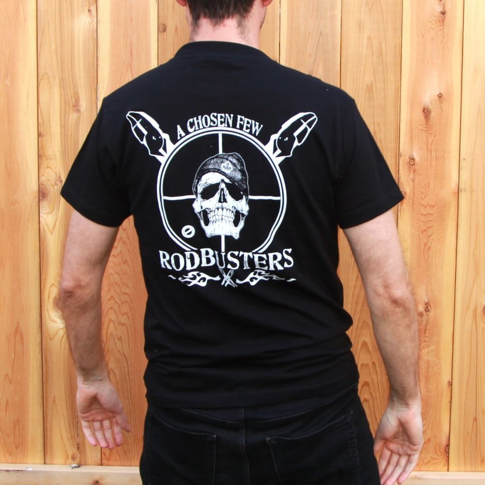 Black A Chosen Few Rodbusters Medium Size T-shirt 100% Cotton
